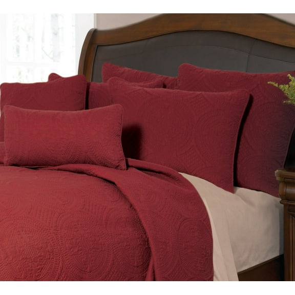 Donna Sharp Cotton Quilted Ana Crimson Eurosham Pillow Sham