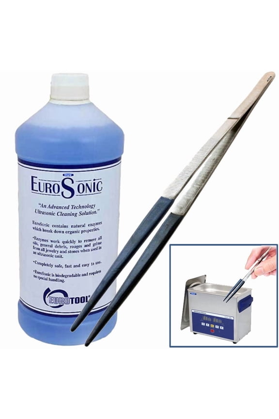 Eurosonic Concentrate Ultrasonic Cleaner pint With 12 Plastic Tweezers