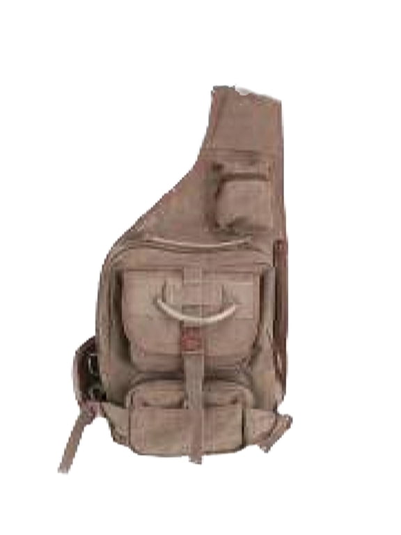 Canvas Urban Sling Crossbody Backpack Bag (Putty)