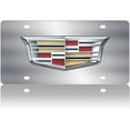 thumbnail image 1 of Eurosport Daytona- Cadillac Logo, Stainless Steel License Plate, 1 of 4
