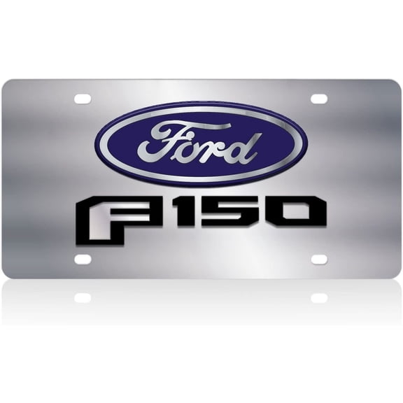 Eurosport Daytona- Compatible with 2015-2020 Ford F-150, Stainless Steel License Plate