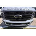thumbnail interactive-video image 1 of Ford Super Duty Hood Insert Letter Decals, Fits F250 F350 F450 2017-2018, Black Vinyl 1 of 4