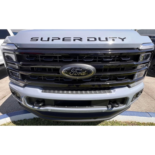 Ford Super Duty Hood Insert Letter Decals, Fits F250 F350 F450 2017-2018, Black Vinyl