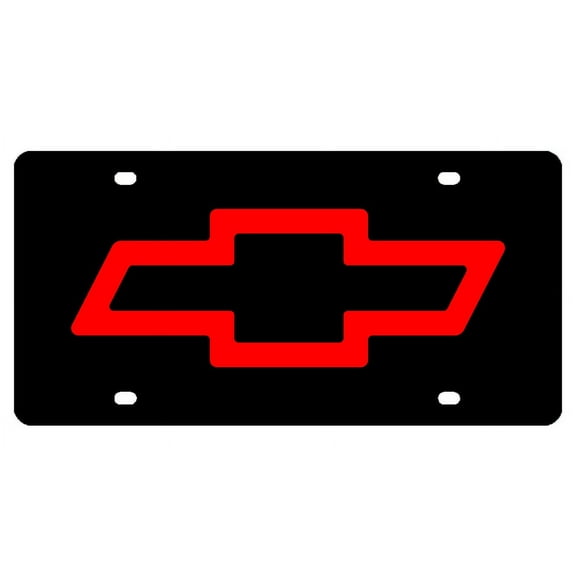 Eurosport Daytona- Compatible with -, Chevrolet Bowtie on Carbon Steel License Plate