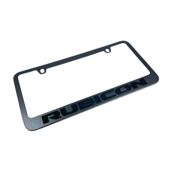Eurosport Daytona Jeep Rubicon Black on Black License Plate Frame Official License