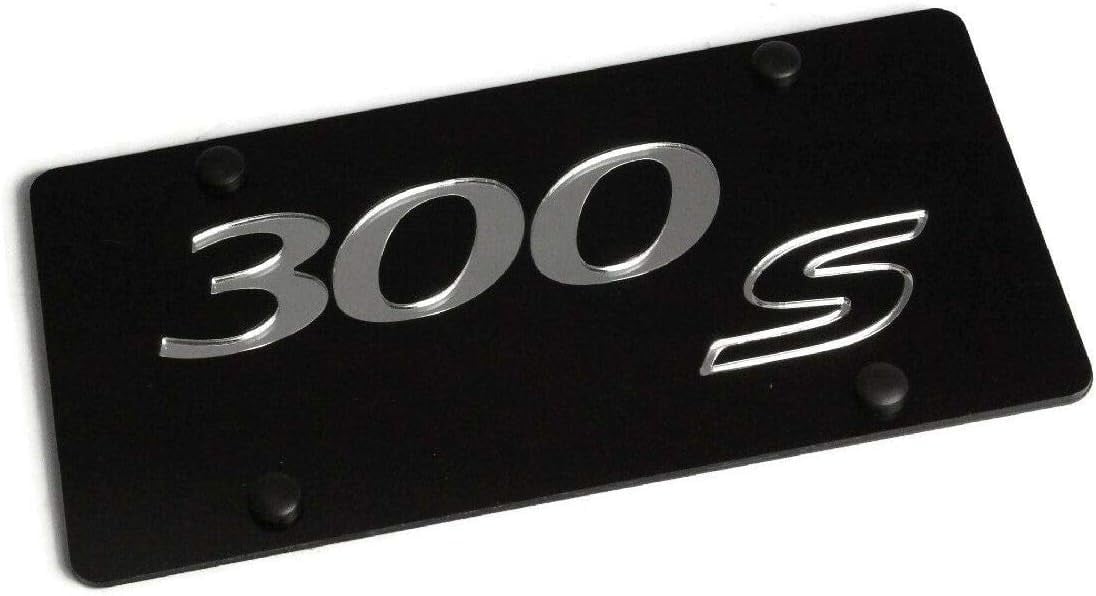 Eurosport Daytona Acrylic License Plate For Chrysler 300 - Customizable Black Plate