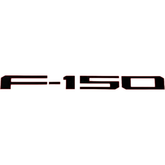 Eurosport Fits 2021-Current, Ford F150 Tailgate Letters (Black with Red Outline)