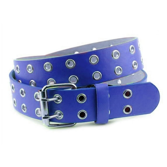 Eurosport Solid Rich Fashion Color Double Grommet Belt - BW9915A - Royal - Large