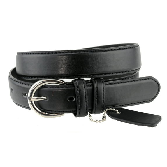 Eurosport Women's Genuine Bonded Leather Dressy Belt, Black, Small