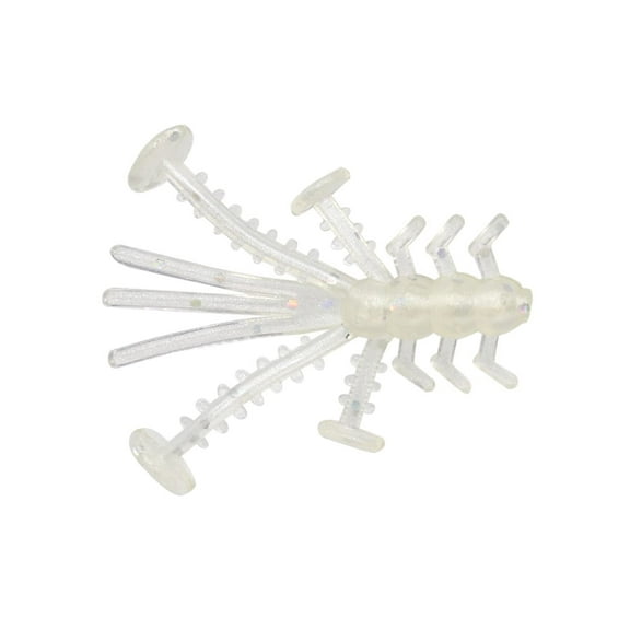 Eurotackle Micro Finesse Crazy Critter 1.1" Ice Fishing Panfish Soft Plastic Lures White