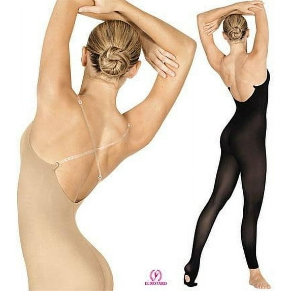 Eurotard 95705 Seamless Convertible Body Tight (Adult Plus 2x/3x, Black)