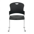 thumbnail image 1 of Eurotech Seating Aire Plastic Stackable Guest Chair, Black (Set of 4), 1 of 2