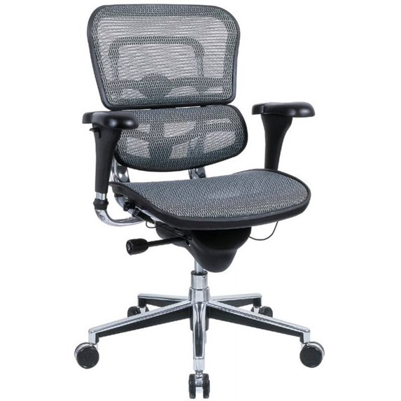 Eurotech Seating Ergohuman Mesh Managers Chair, Mid Back, Grey