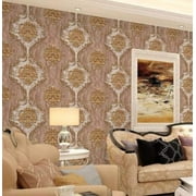 Eurotex Damask Design Wallpaper Roll for Covering Living Room, Bedroom Walls (Luxury Vinyl Coated 57 sq.ft Roll
