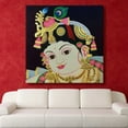 thumbnail image 1 of Eurotex Indian Ethnic Tanjore Krishna Wall Art Canvas Painting For Home Decor Ready To Hang Art Wall Art, Painting for Bed Room, 36x36 in (Without Frame), 1 of 1