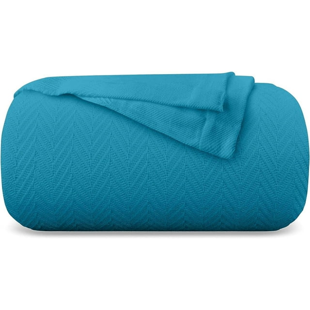 Eurotex Luxury Cotton Blankets for King Size Bed AllSeason Cozy 100