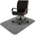 thumbnail image 1 of Eurotex Office Desk Chair Mat for Hard Floors, Computer Carpet, Floor Protector, Anti-Slip (Polyester, 47 x 35 inches, Light Grey), 1 of 5