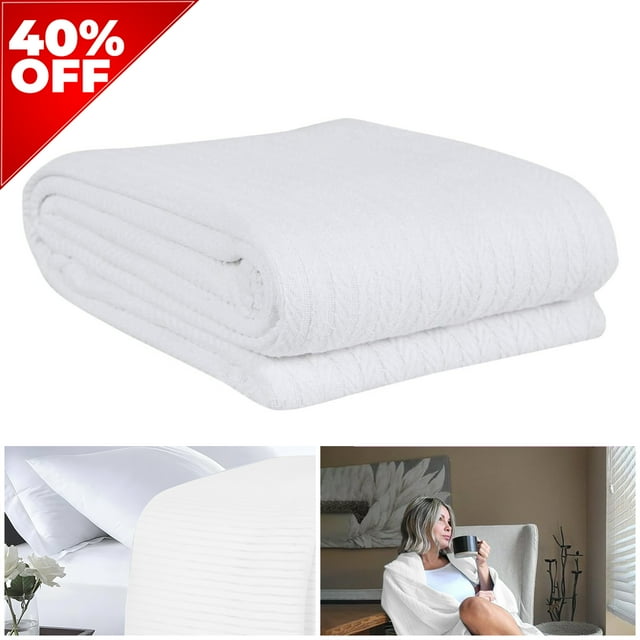 Eurotex Premium Cotton Blankets for King Size Bed AllSeason Cozy 100