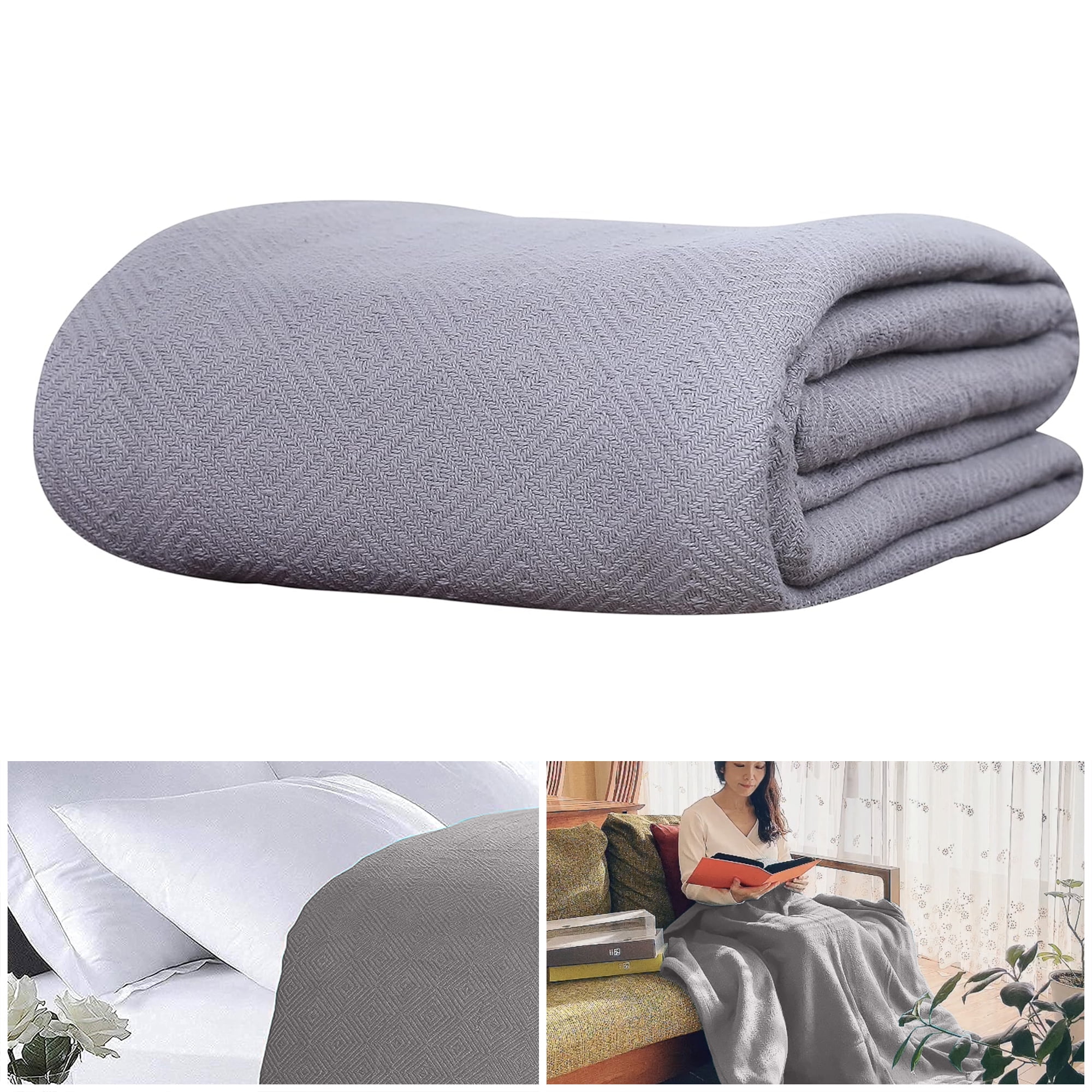 Eurotex Premium Cotton Blankets for Queen Size Bed AllSeason 100