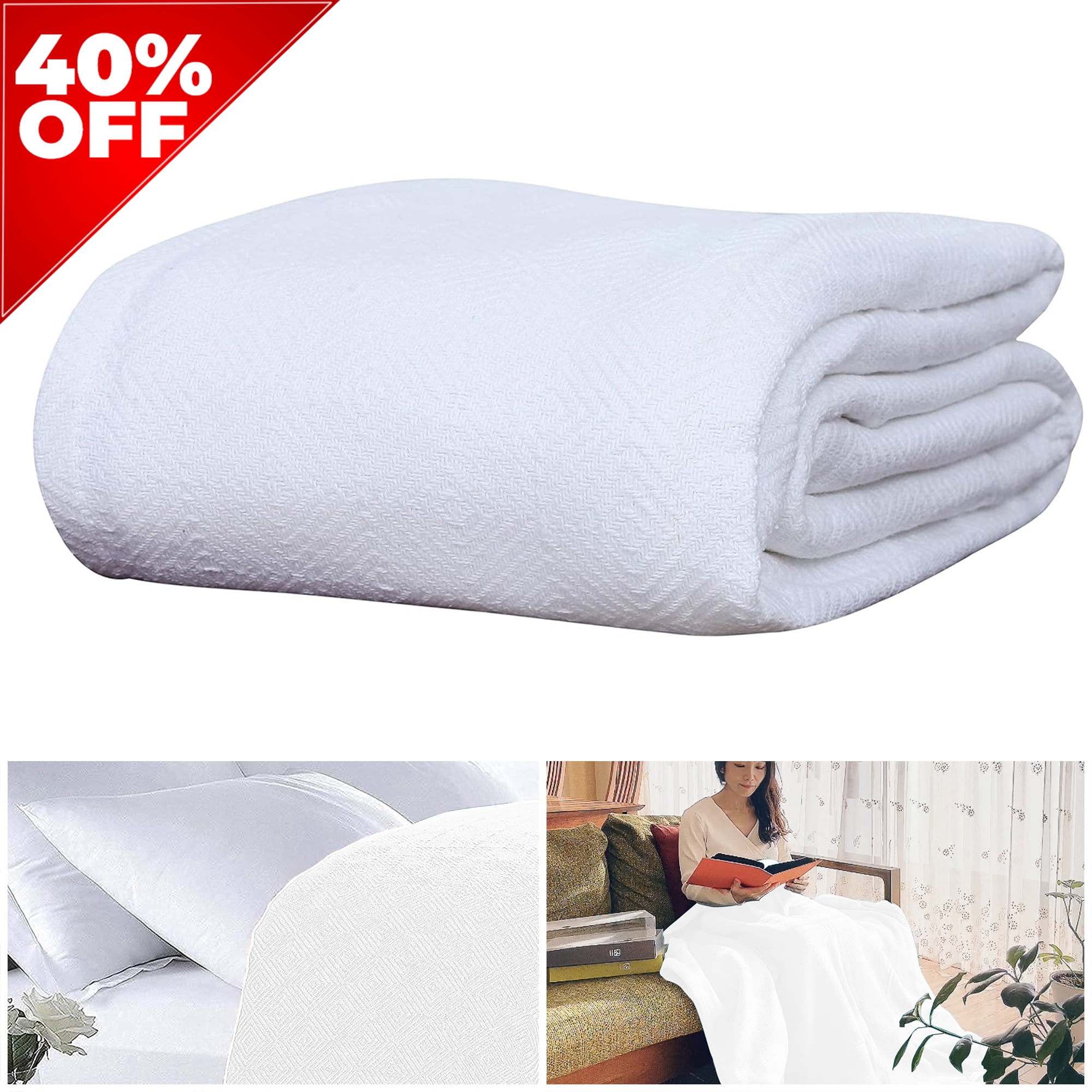 Eurotex Premium Cotton Blankets for Queen Size Bed AllSeason 100 Cotton Queen Size Blanket