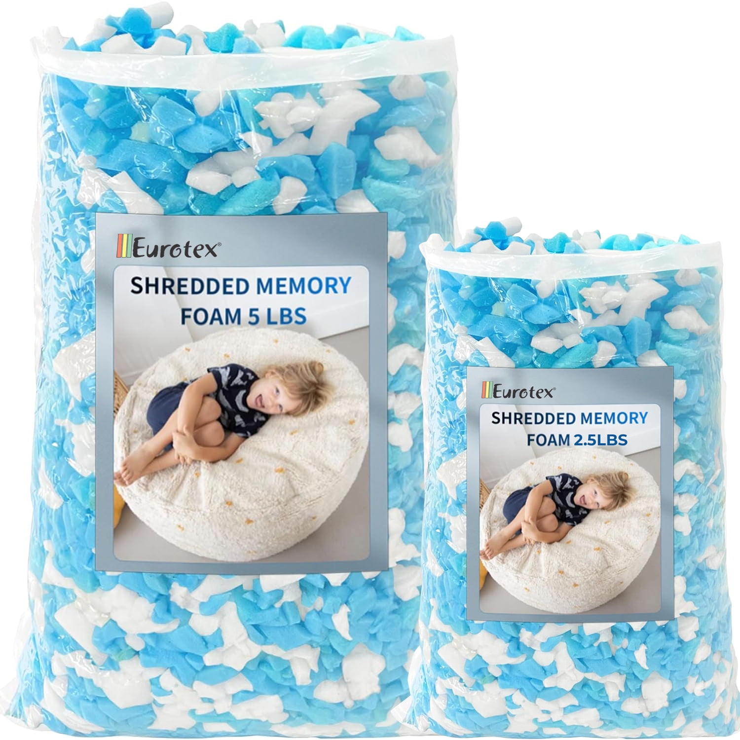  SOCNITC Shredded Foam Refill, 250g Premium Memory