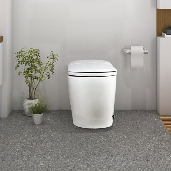 Euroto 3858 Smart Toilet with Integrated Bidet, Heated Seat, and Air Dryer
