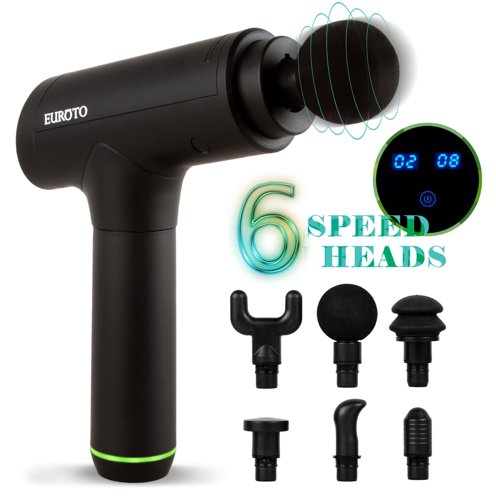 Euroto Deep Tissue Percussion Muscle Massager Gun for Athletes Super Quiet for Full Body