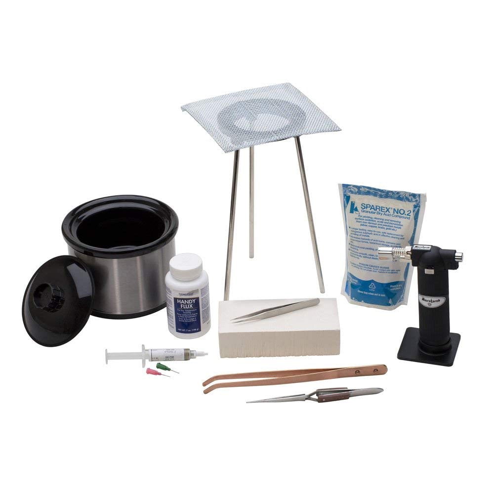Soldering Rod Kit Eurotool Basic Soldering Kit, 9 Tools & Pickle Pot with Torch, Solder ...