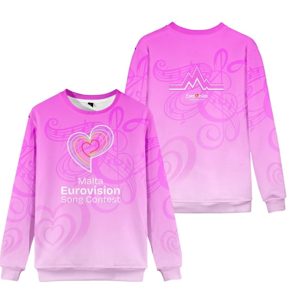 Eurovision 2025 Merch Long Sleeve Crewneck Sweatshirt For Men/Women Unsiex Fashion Streetwear