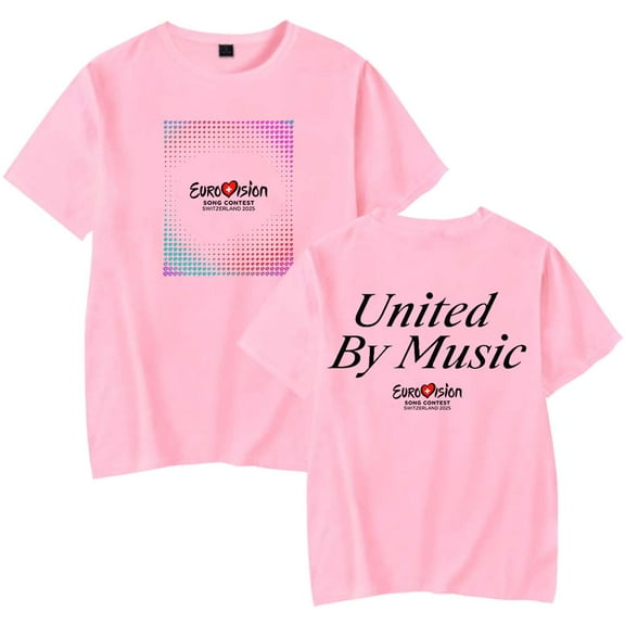 Eurovision 2025 Unity Shapes Love Merch T-Shirt Women Men Casual Crewneck Short Sleeve Fashion Tee