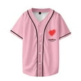 thumbnail image 1 of Eurovision Red Heart Baseball Jersey Shirt Eurovision Song Contest 2025 Merch V-Neck Women Men Short Sleeve Streetwear Clothes, 1 of 3