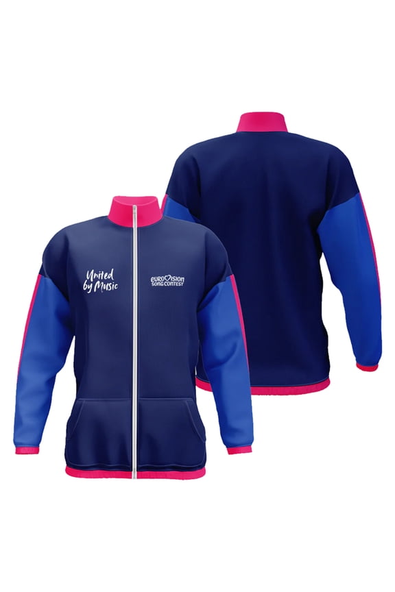 Eurovision Track Jacket United by Music Stand Collar Long Sleeve Women Men Zipper Sweatshirts