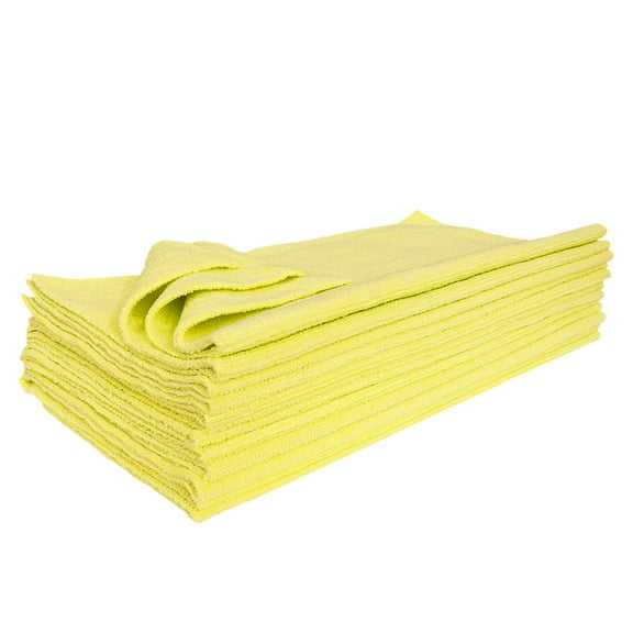 All-Purpose Terry Weave Microfiber, Edgeless, 300 gsm, 16"x16", Yellow, 12-Pack