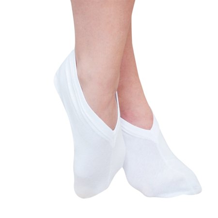 Eurow® Moisturizing Socks Cotton and Spandex White - 2 Pairs