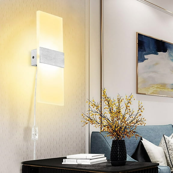 Eurus Home 2-Light Brush Aluminium Wallchiere Sconce Light Set of 2 Frosted