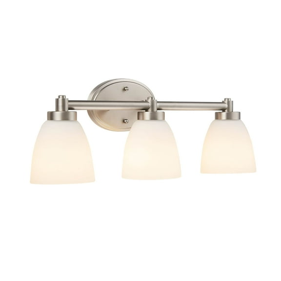 Eurus Home 3-Light Dimmable Brushed Nickel Vanity Light Fixture