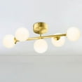 thumbnail image 1 of Eurus Home 5 - Light Dimmable LED G9 Gold/ Chrome Bathroom Vanity Light 22 Gold/Milk Glass, Built-in LED, 1 of 5