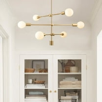 Eurus Home 6-Light Modern/Mid Century Sputnik Chandelier Lighting Fixture in Gold