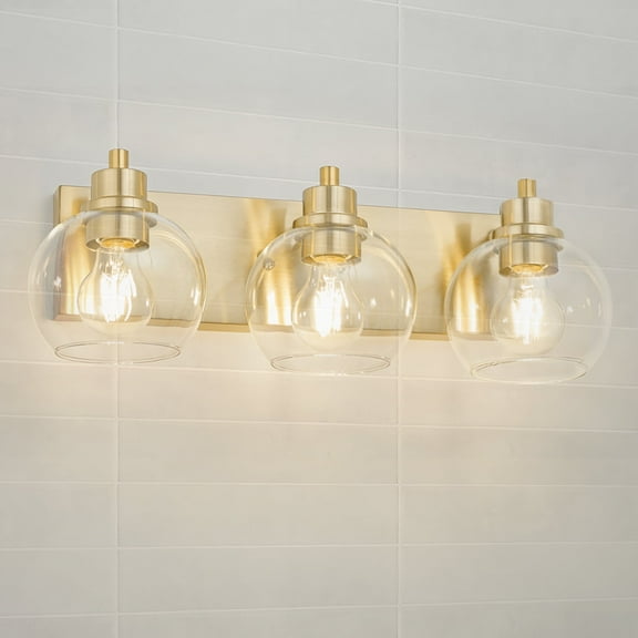 Eurus Home New Dimmable Mid-century Bathroom Vanity Lighting Fixture Gold, E26 Bulb Base