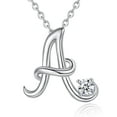 thumbnail image 1 of Eusense Initial Necklace Letter A Pendant for Women, 925 Sterling Silver Alphabet Jewelry Gifts, 1 of 7