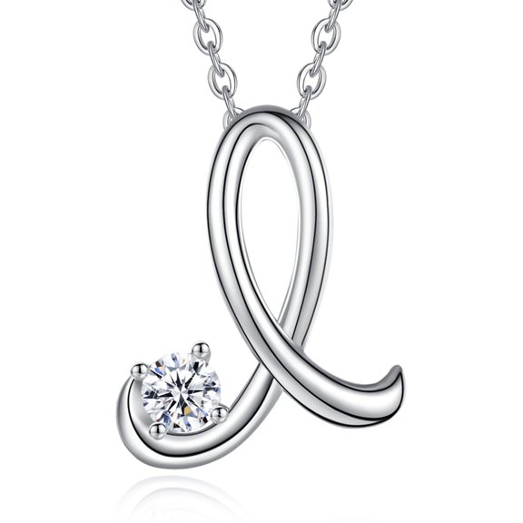 Eusense Initial Necklace Letter I Pendant for Women, 925 Sterling Silver Alphabet Jewelry Gifts