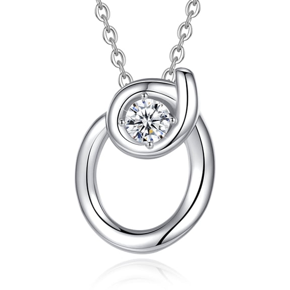 Eusense Initial Necklace Letter O Pendant for Women, 925 Sterling Silver Alphabet Jewellery Gifts