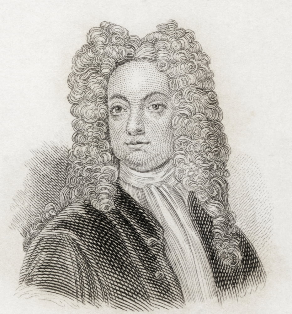 Eustace Budgell 1686 To 1737 English Writer And Politician From Crabbs Historical Dictionary Published 1825 Canvas Art - Ken Welsh Design Pics (14 x 15)