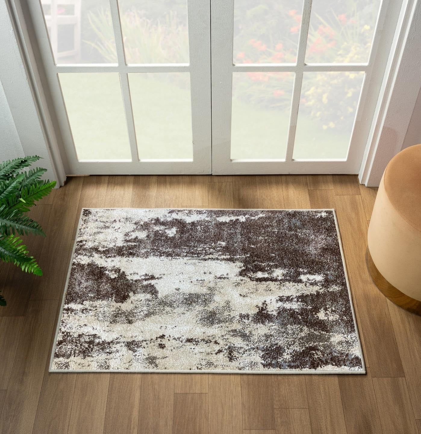 Euston Collection 7681 Brown 2x3 Modern Abstract Area Rug - Walmart.com