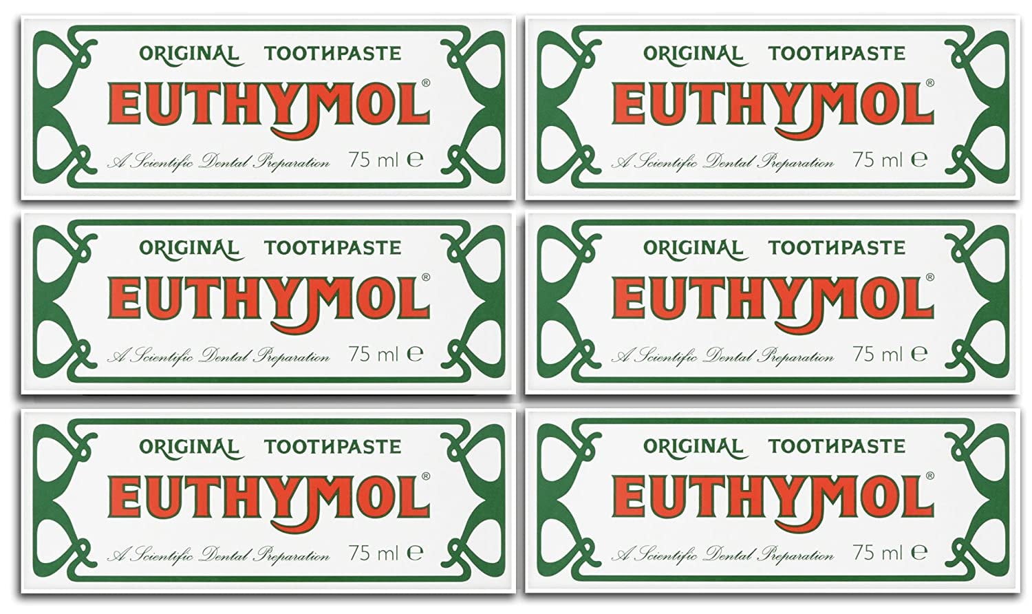 Euthymol Original Toothpaste 75ml Case of 6
