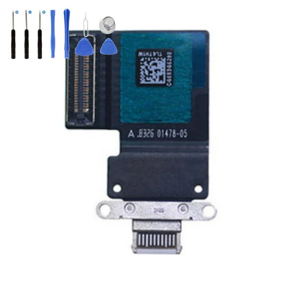 Eutoping USB Charging Port For Apple iPad Pro 11 (1st Gen) iPad Pro 11 (2nd Gen) A1980 Black Dock Connector Charger Board Flex Cable Assembly Replacement with tool