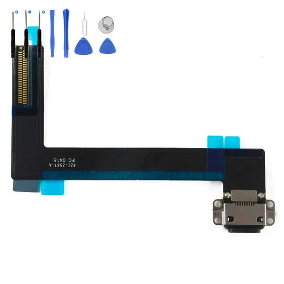 Eutoping USB Charging Port For Apple iPad Air 2 A1566 A1567 Black Dock Connector Charger Board Flex Cable Assembly Replacement with tool