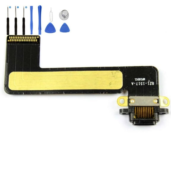 Eutoping USB Charging Port For Apple iPad Mini 1 A1432 A1454 Black Dock Connector Charger Board Flex Cable Assembly Replacement with tool