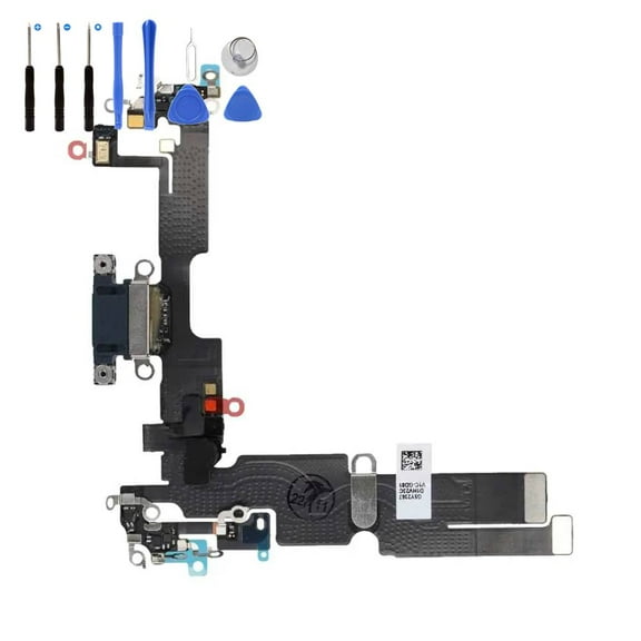 Eutoping USB Charging Port For Apple iPhone 14 Plus Black Dock Connector Charger Board Flex Cable Assembly Replacement with tool