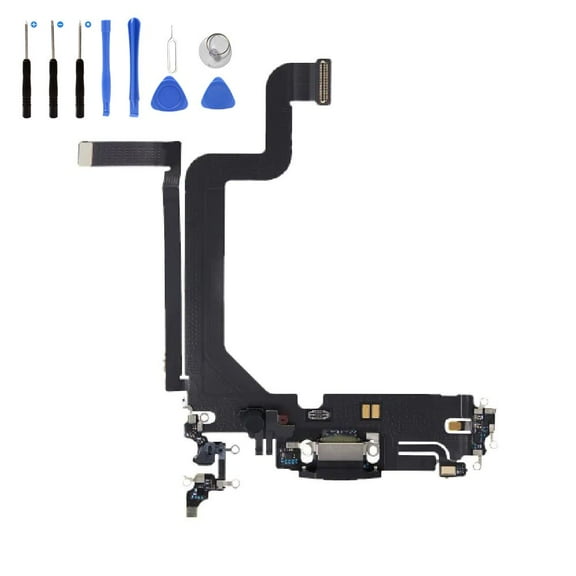 Eutoping USB Charging Port For Apple iPhone 14 Pro Max Black Dock Connector Charger Board Flex Cable Assembly Replacement with tool